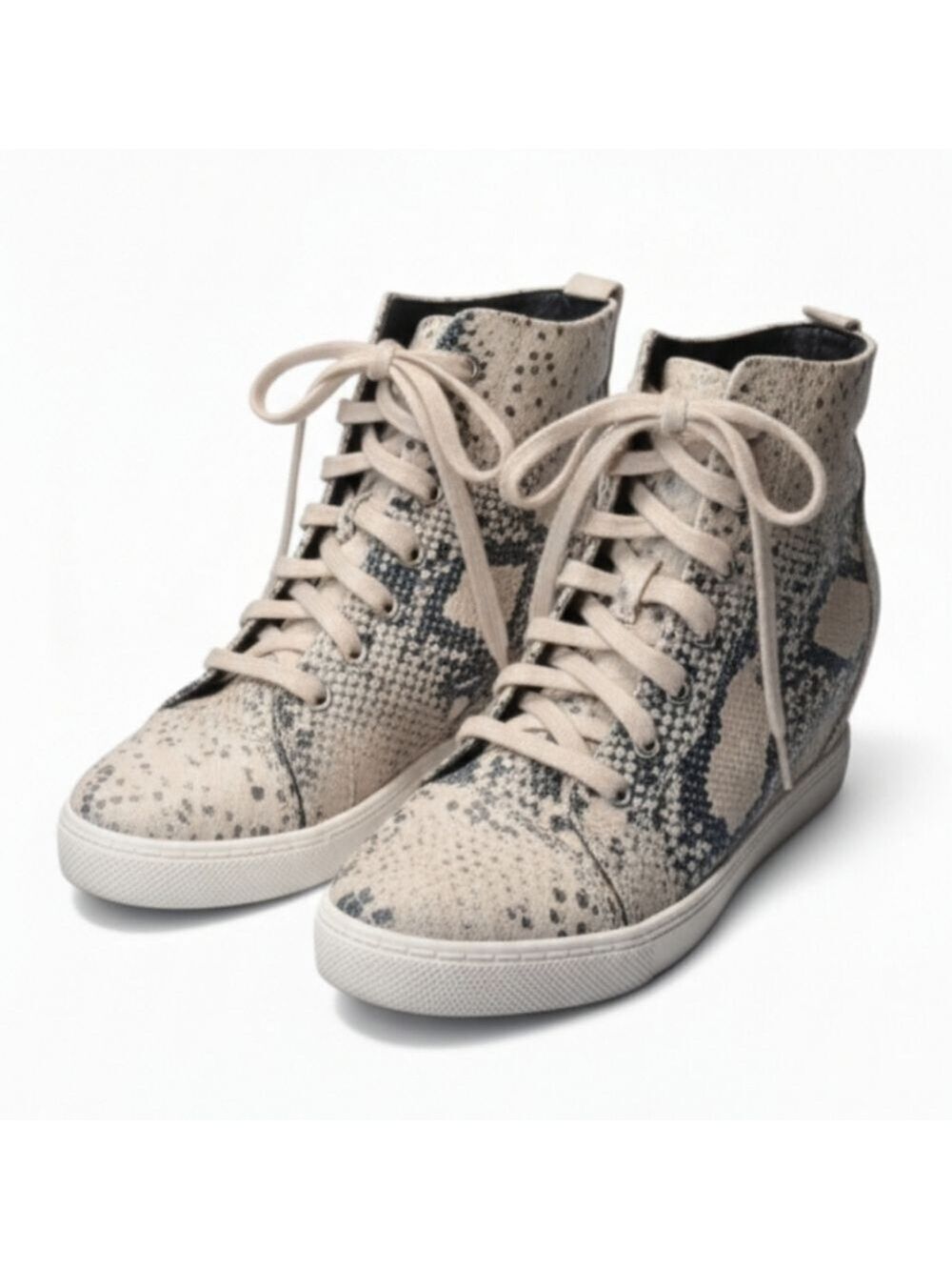 Madden Girl Gray and White High Top Sneakers